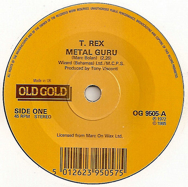 T. Rex : Metal Guru / Children Of The Revolution (7", RE)