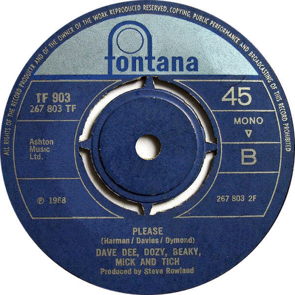 Dave Dee, Dozy, Beaky, Mick & Tich : The Legend Of Xanadu (7", Single, Mono)