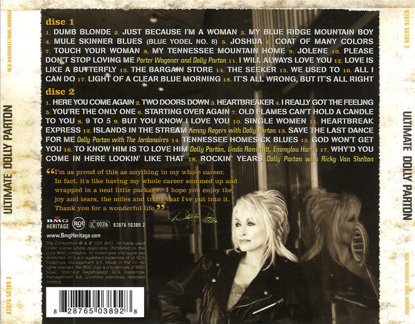 Dolly Parton : Ultimate Dolly Parton (2xCD, Comp)