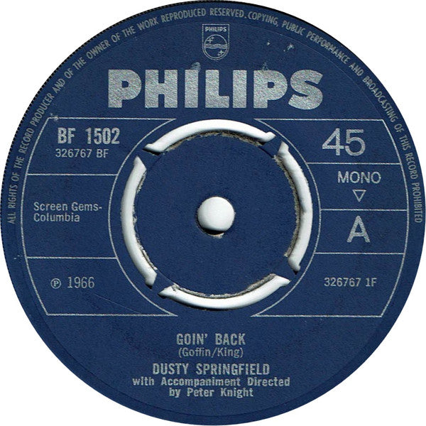 Dusty Springfield : Goin' Back (7", Single, Mono, 4-p)