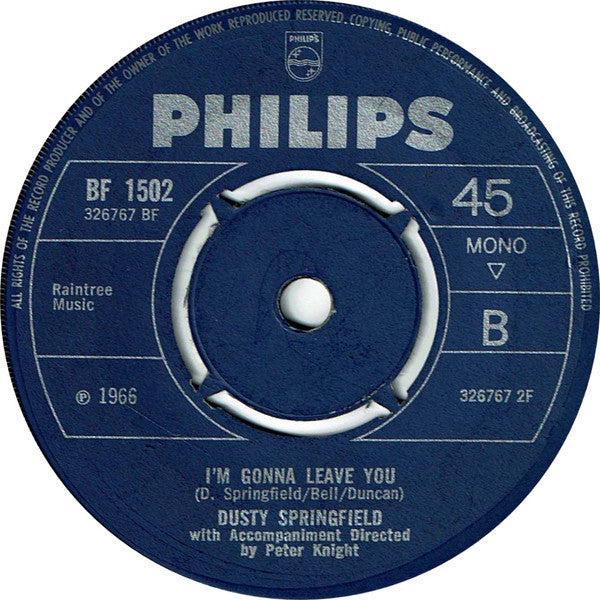 Dusty Springfield : Goin' Back (7", Single, Mono, 4-p)