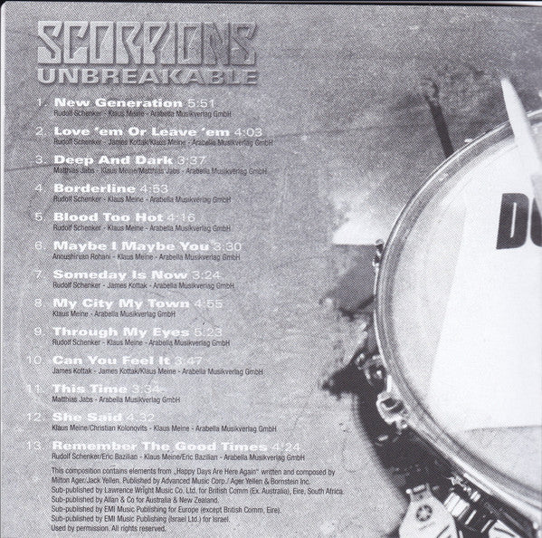 Scorpions : Unbreakable (CD, Album, Copy Prot.)