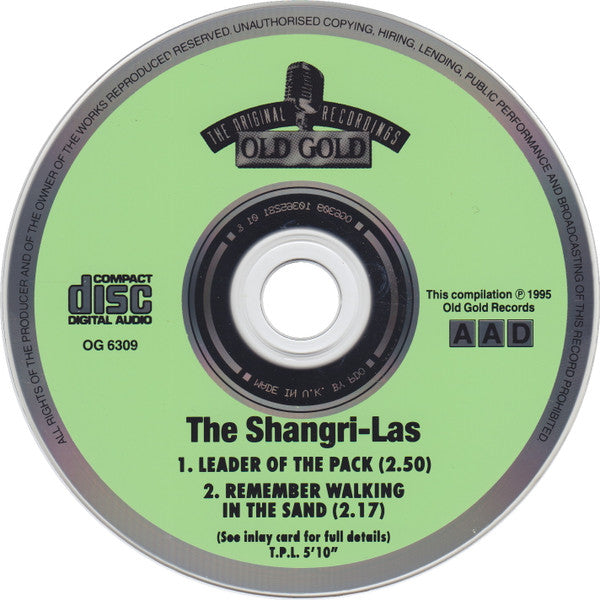 The Shangri-Las : Leader Of The Pack / Remember Walking In The Sand (CD, Single, RE)