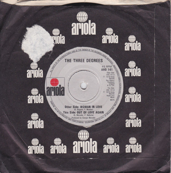 The Three Degrees : Woman In Love (7", Single, Sol)