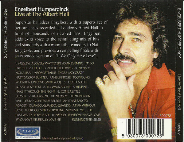 Engelbert Humperdinck : The Last Waltz Live At The Albert Hall (CD, Album)