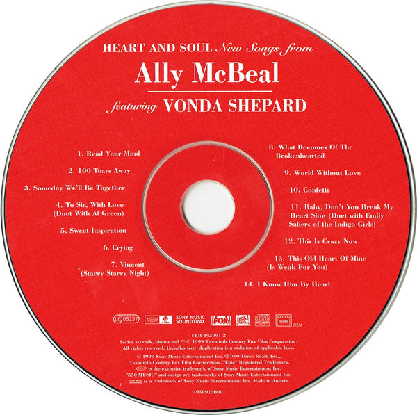 Vonda Shepard : Heart And Soul (New Songs From Ally McBeal) (CD, Album)