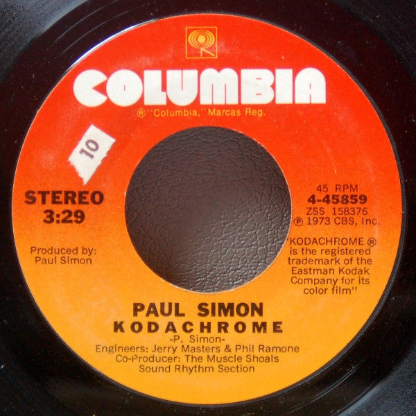 Paul Simon : Kodachrome / Tenderness (7", Single, Styrene)