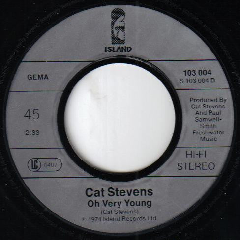Cat Stevens : Morning Has Broken / Oh Very Young (7", Single)