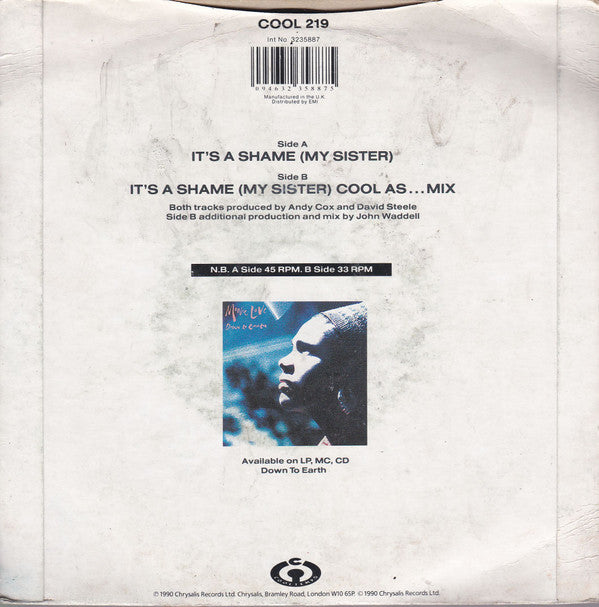 Monie Love : It's A Shame (My Sister) (7", Single)