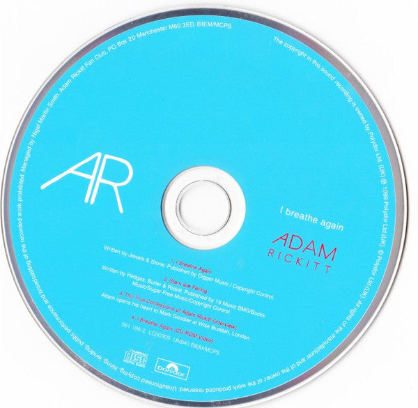 Adam Rickitt : I Breathe Again (CD, Single, Enh)