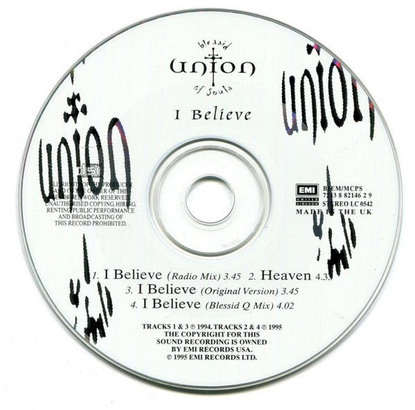 Blessid Union Of Souls : I Believe (CD, Single)