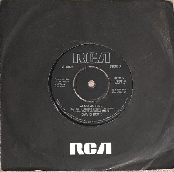 David Bowie : Alabama Song (7", Single)