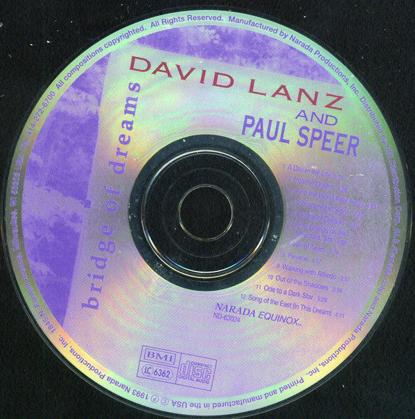 David Lanz And Paul Speer : Bridge Of Dreams (CD, Album)