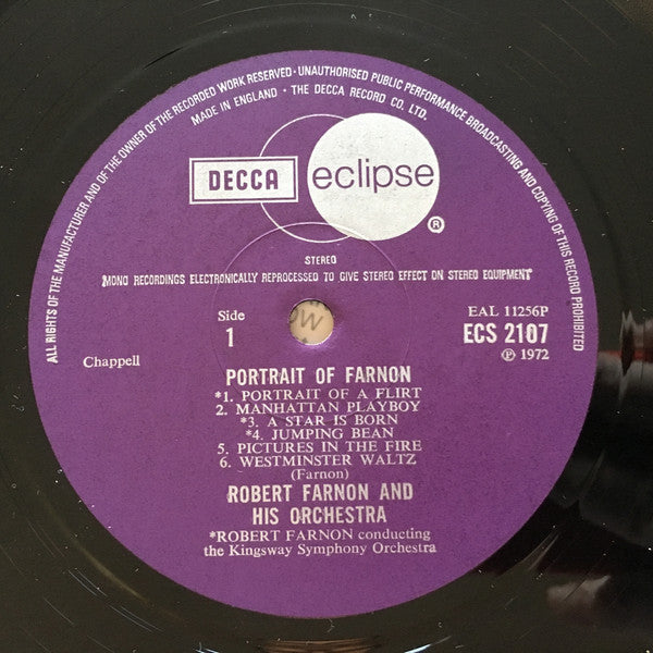 Robert Farnon Conducting His Orchestra* And The Kingsway Symphony Orchestra : Portrait Of Farnon (LP, Ele)