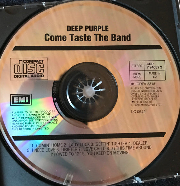 Deep Purple : Come Taste The Band (CD, Album, RE)
