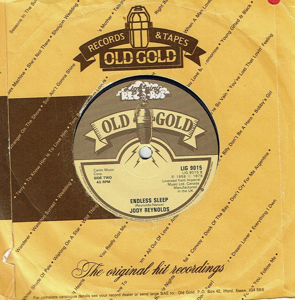 The Teddy Bears / Jody Reynolds : To Know Him Is To Love Him / Endless Sleep (7", Mono)