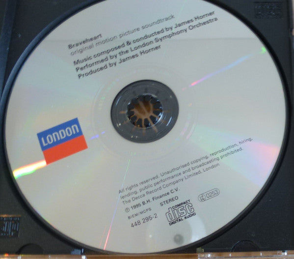 James Horner Performed By London Symphony Orchestra : Braveheart (Original Motion Picture Soundtrack) (CD, Album, RE)