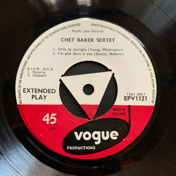 Chet Baker Sextet : Chet Baker Sextet (7", EP, Mono)