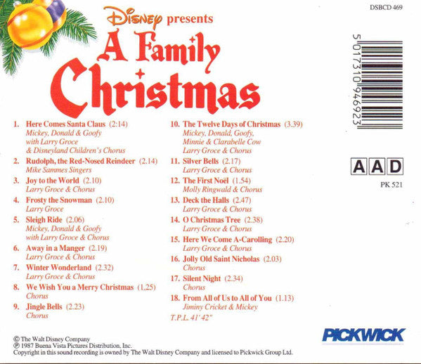 Various : Disney Presents A Family Christmas (CD, Comp, RE)