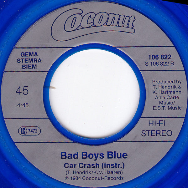 Bad Boys Blue : L.O.V.E. In My Car (7", Single, Blu)