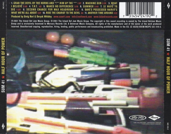 Sum 41 : Half Hour Of Power (CD, EP, RM)