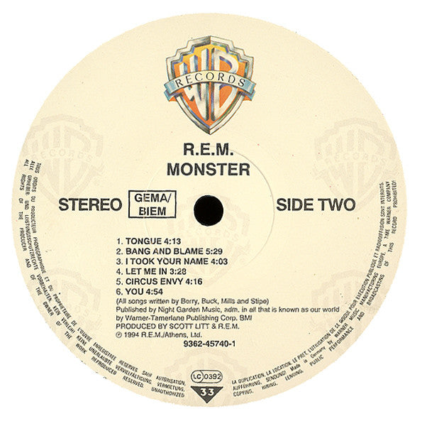 R.E.M. : Monster (LP, Album)