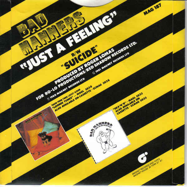 Bad Manners : Just A Feeling (7", Single, Sol)