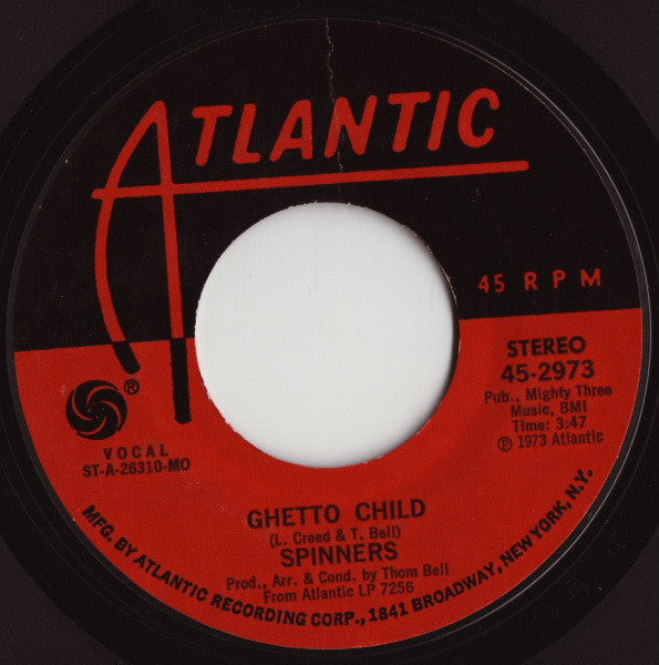 Spinners : Ghetto Child  (7", Single, MO )