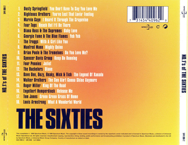 Various : No.1's Of The Sixties (CD, Comp)
