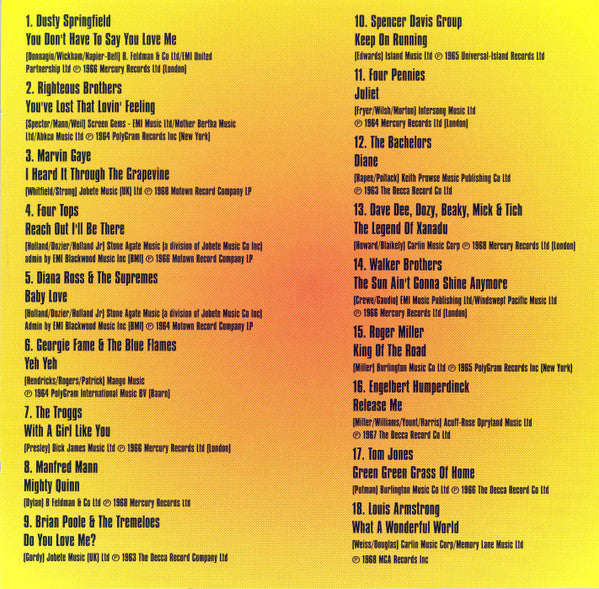 Various : No.1's Of The Sixties (CD, Comp)