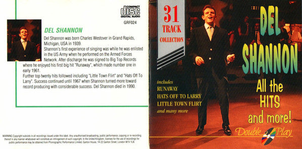 Del Shannon : All The Hits And More (CD, Comp, Bla)