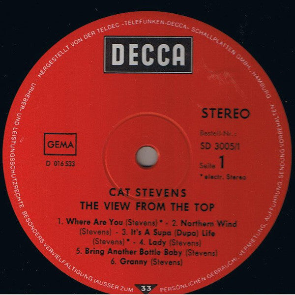 Cat Stevens : The View From The Top (2xLP, Comp)