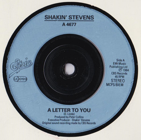 Shakin' Stevens : A Letter To You (7", Blu)