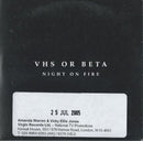 VHS Or Beta : Night On Fire (CD, Single, Promo)