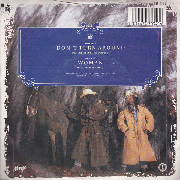 Aswad : Don't Turn Around (7", Single, Inj)