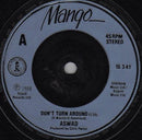 Aswad : Don't Turn Around (7", Single, Inj)