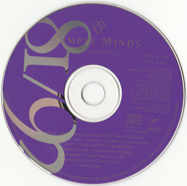 Simple Minds : Glittering Prize 81/92 (CD, Comp, RE, RM)