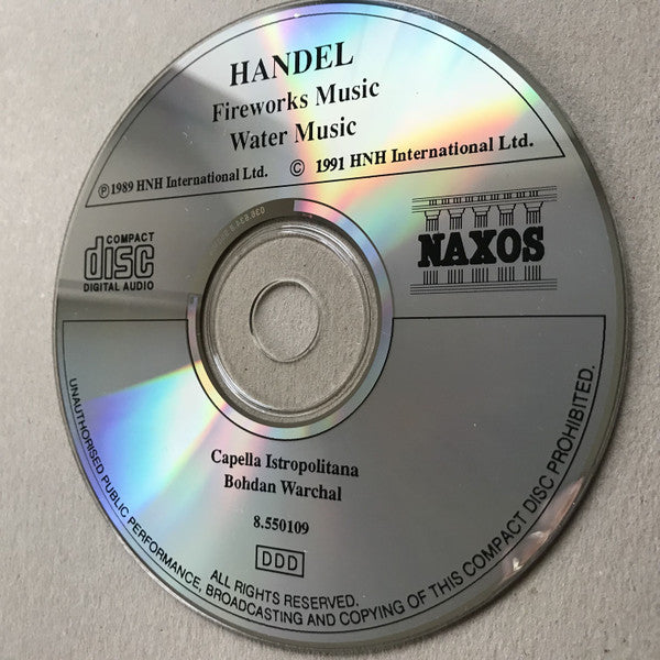 Georg Friedrich Händel - Capella Istropolitana, Bohdan Warchal : Fireworks Music / Water Music (CD, Album, RP)