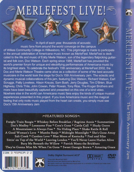 Various : Merlefest Live! The 15th Anniversary Jam (DVD-V)