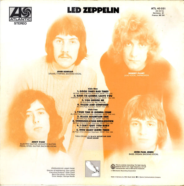 Led Zeppelin : Led Zeppelin (LP, Album, RE)