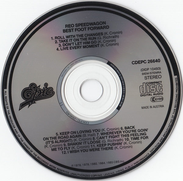 REO Speedwagon : Best Foot Forward (The Best Of REO Speedwagon) (CD, Comp, RE)