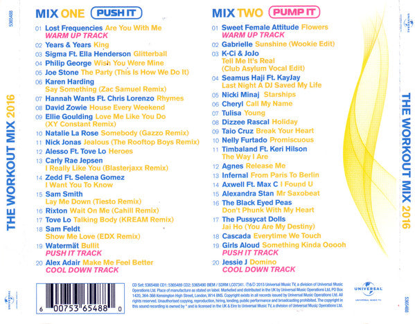Various : The Workout Mix 2016 (2xCD, Comp, Mixed)