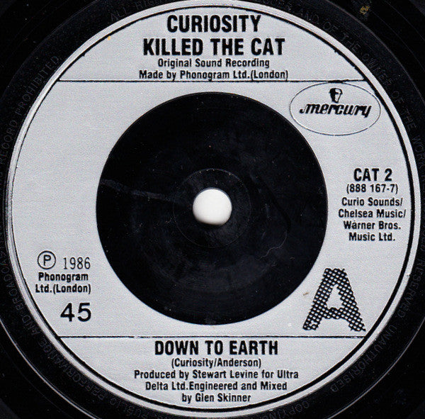 Curiosity Killed The Cat : Down To Earth (7", Single, Sil)