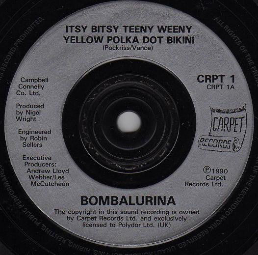 Bombalurina : Itsy Bitsy Teeny Weeny Yellow Polka Dot Bikini (7", Single)