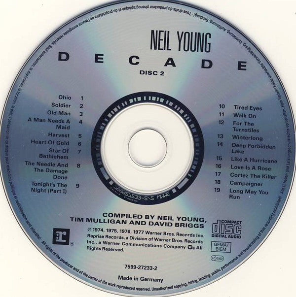 Neil Young : Decade (2xCD, Comp, RE, RP)