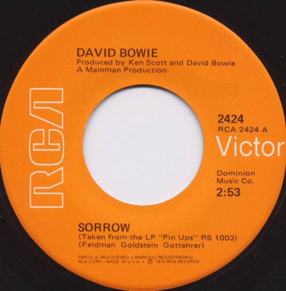 David Bowie : Sorrow (7", Single)