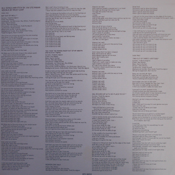 Meat Loaf : Bat Out Of Hell (LP, Album, RE)