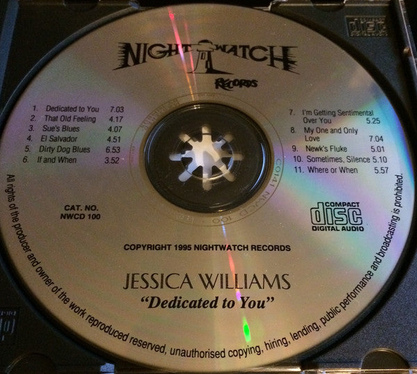 Jessica Williams (3) : Dedicated To You (CD, Album)