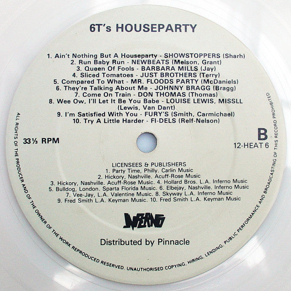 Gloria Jones / Various : Tainted Love / 6T's Houseparty (12", Comp, Cle)