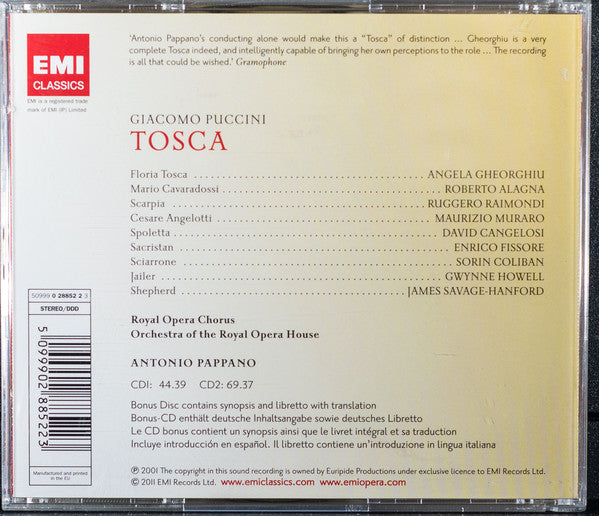 Giacomo Puccini - Angela Gheorghiu, Roberto Alagna, Ruggero Raimondi, Chorus Of The Royal Opera House, Covent Garden, Orchestra Of The Royal Opera House, Covent Garden, Antonio Pappano : Tosca (2xCD, Album, RE + CD-ROM)